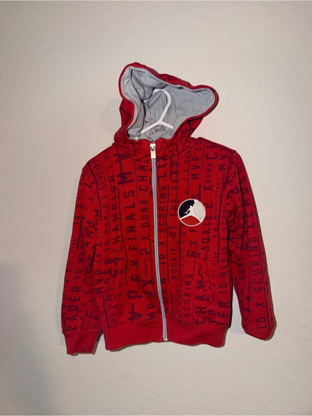 Jordan Toddler 2T Red All Over Print Full Zip Hoodie Jumpman Boys